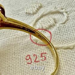 Authentic Multicolor Sapphire, Antique Ring in Gold, Silver