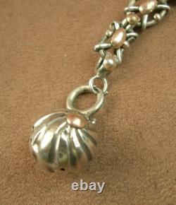BEAUTIFUL ANTIQUE BRACELET or SILVER & VERMEIL WATCH CHAIN XIXth century