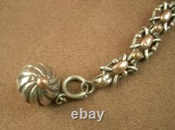 BEAUTIFUL ANTIQUE BRACELET or SILVER & VERMEIL WATCH CHAIN XIXth century