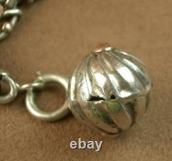 BEAUTIFUL ANTIQUE BRACELET or SILVER & VERMEIL WATCH CHAIN XIXth century