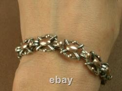BEAUTIFUL ANTIQUE BRACELET or SILVER & VERMEIL WATCH CHAIN XIXth century