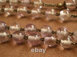 BEAUTIFUL OLD NECKLACE MADE OF AMETHYST OR QUARTZ BEADS AND SOLID SILVER GILT