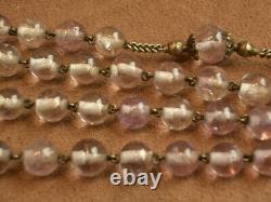 BEAUTIFUL OLD NECKLACE MADE OF AMETHYST OR QUARTZ BEADS AND SOLID SILVER GILT