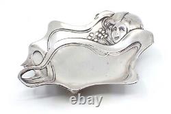 Baguier Empty Old Pocket In Solid Silver 800 Art Nouveau 1900