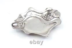 Baguier Empty Old Pocket In Solid Silver 800 Art Nouveau 1900