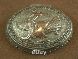 Beautiful Ancienne Boite En Argent Massif Job Perse Iran End 19th Deb 20th Deb