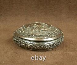 Beautiful Ancienne Boite En Argent Massif Job Perse Iran End 19th Deb 20th Deb