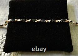 Beautiful Ancient Bracelet Sapphire Vermeil Silver Gold Massif