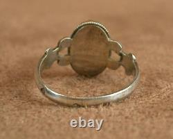 Beautiful Ancient Ring In Massive Silver And Bressans Emaux