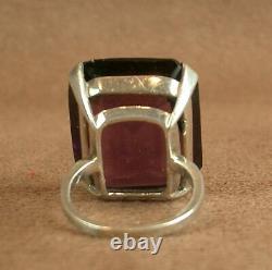 Beautiful Ancient Silver Ring Massive Sertia Of An Amethyst Enormous