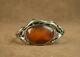 Beautiful Antique Art Nouveau Bracelet In Solid Silver And Amber