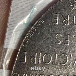 Beautiful Antique Silver Pendant / Medal of Saint Clotilde by the Engraver