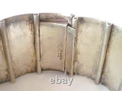 Beautiful Antique Solid Silver Enamel Articulated Bracelet from the Far East