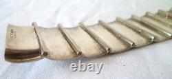 Beautiful Antique Solid Silver Enamel Articulated Bracelet from the Far East
