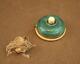 Beautiful Antique Solid Silver Enamel Service Bell