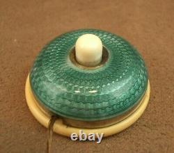 Beautiful Antique Solid Silver Enamel Service Bell