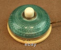 Beautiful Antique Solid Silver Enamel Service Bell