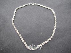 Beautiful Antique Solid Silver Necklace (835), Choker Length, 46 cm Silver Necklace