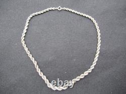 Beautiful Antique Solid Silver Necklace (835), Choker Length, 46 cm Silver Necklace