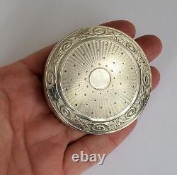 Beautiful Antique Solid Silver Pill Box Pillbox by Silversmith ANTOINE EYSEN