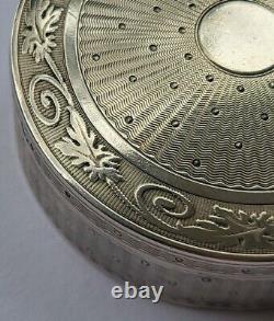 Beautiful Antique Solid Silver Pill Box Pillbox by Silversmith ANTOINE EYSEN