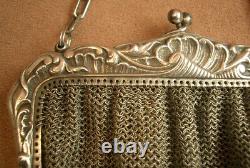 Beautiful Antique Solid Silver Purse from the late 19th century