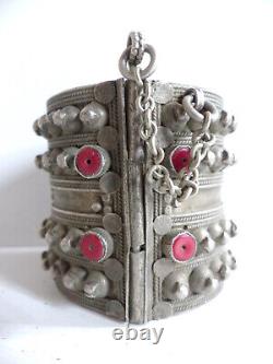 Beautiful Bracelet Ancien Argent Massif Berbere Kabyle Bijoux Ethnic 110 Gr