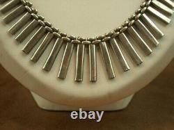 Beautiful Important Antique Drapery Necklace in Solid Silver Art Deco Modernist