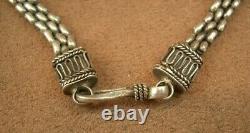 Beautiful Important Antique Drapery Necklace in Solid Silver Art Deco Modernist