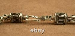 Beautiful Important Antique Drapery Necklace in Solid Silver Art Deco Modernist
