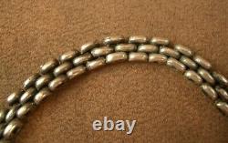 Beautiful Important Antique Drapery Necklace in Solid Silver Art Deco Modernist