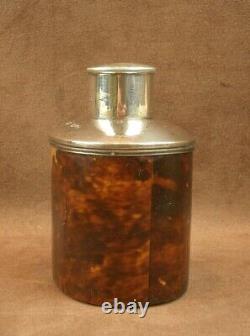 Beautiful Large Antique Silver Whisky Flask