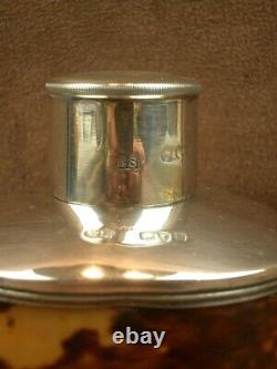 Beautiful Large Antique Silver Whisky Flask