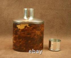 Beautiful Large Antique Silver Whisky Flask