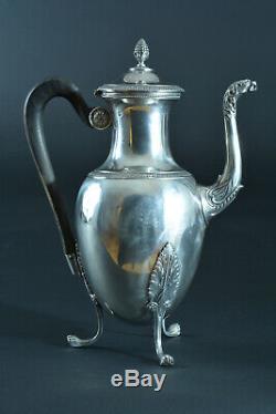 Beautiful Old Coffee Jug Silver Minerva Boulenger Empire Style