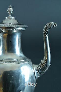 Beautiful Old Coffee Jug Silver Minerva Boulenger Empire Style