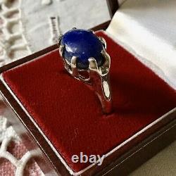 Beautiful Old Lapis Lazuli Ring Silver Massif, Splendid