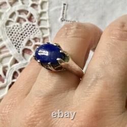 Beautiful Old Lapis Lazuli Ring Silver Massif, Splendid