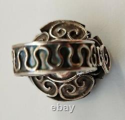 Beautiful Old Ring 1940 Matl Matilde Poulat Mexico Silver 925 Massive Amethyst