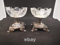Beautiful Pair Of Antique Silver Dirtyrons Massif 3 Punches 1 Old
