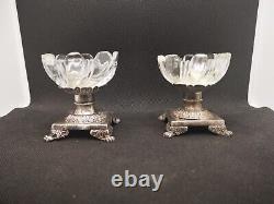 Beautiful Pair Of Antique Silver Dirtyrons Massif 3 Punches 1 Old