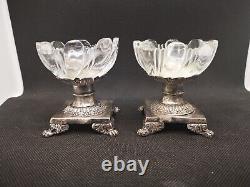 Beautiful Pair Of Antique Silver Dirtyrons Massif 3 Punches 1 Old