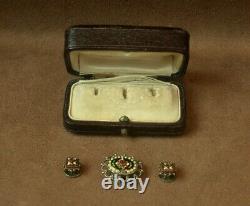 Beautiful Set Of Ancient Buttons Silver & Email Bressan Emaux Bressans