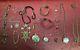 Beautiful Set Of 25 Antique Solid Silver Jewelry Necklace Bracelet Ring 236 Grams