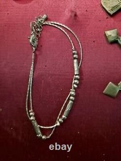 Beautiful Set of 25 Antique Solid Silver Jewelry Necklace Bracelet Ring 236 Grams