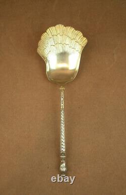 Beautiful Solid Silver and Vermeil Antique Ice Cream Scoop Spoon with Minerva Hallmark