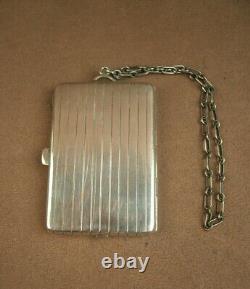 Beautiful Vintage Minaudiere Silver Powder Box Powder Compact