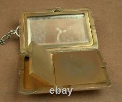 Beautiful Vintage Minaudiere Silver Powder Box Powder Compact