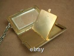 Beautiful Vintage Minaudiere Silver Powder Box Powder Compact