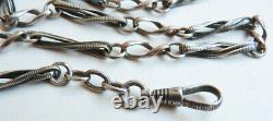 Beautiful Watch Chain Gosset In Solid Silver Nielled Silver Old Chain